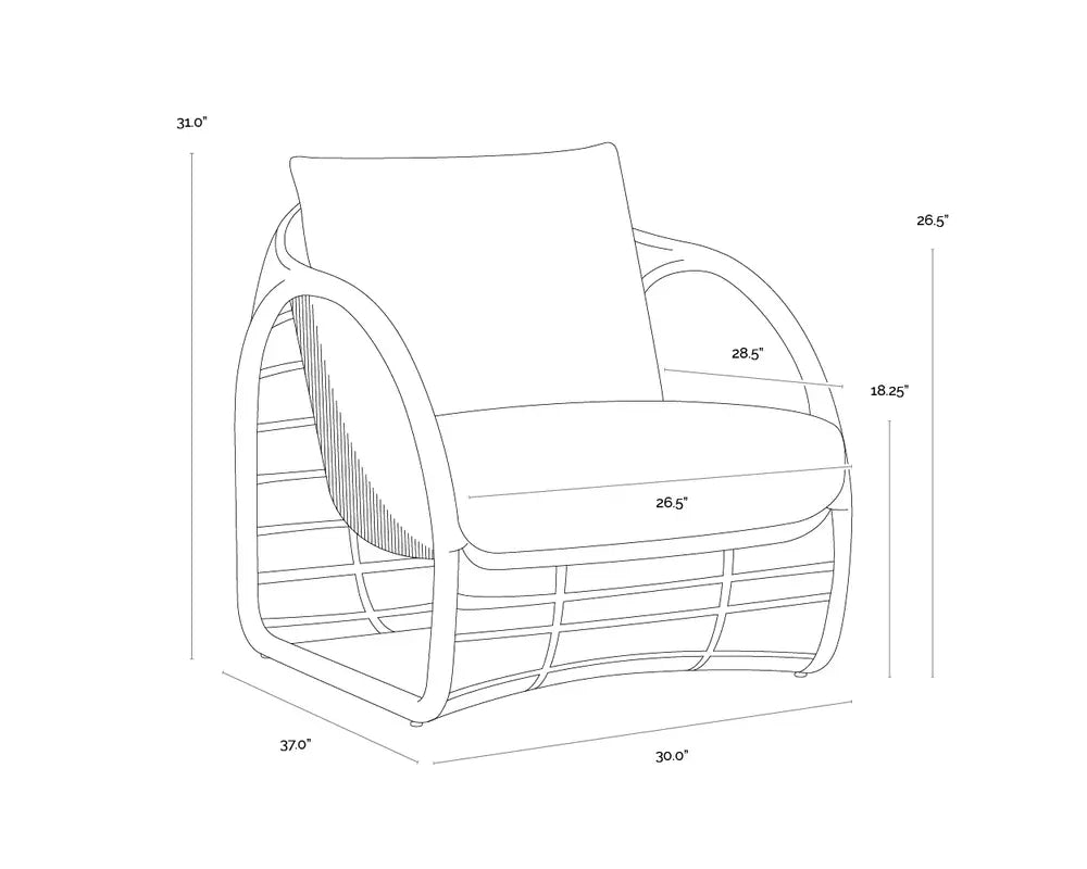 Tulum Performance Fabric Outdoor Lounge Chair