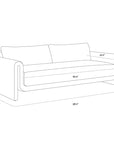 Tibi Performance Fabric Outdoor Modern Sofa