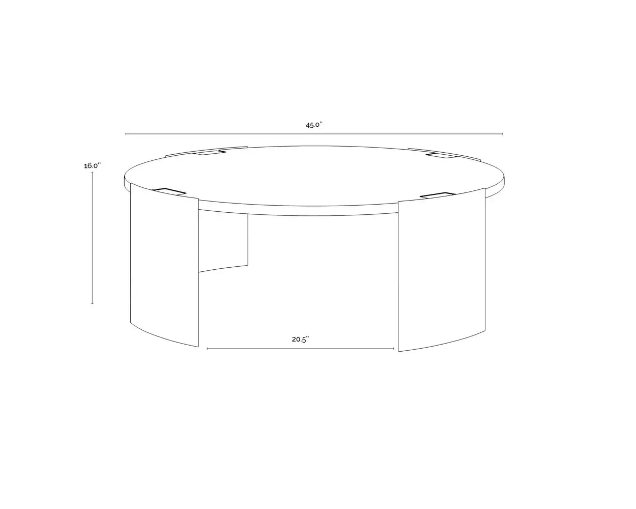 Gallus Concrete  Outdoor Round Coffee Table