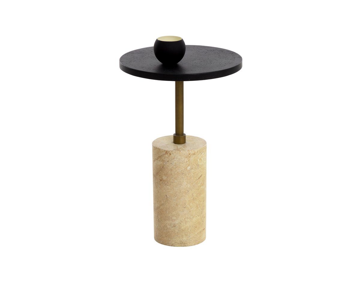 SUNPAN Saldo Concrete Black Outdoor End Table