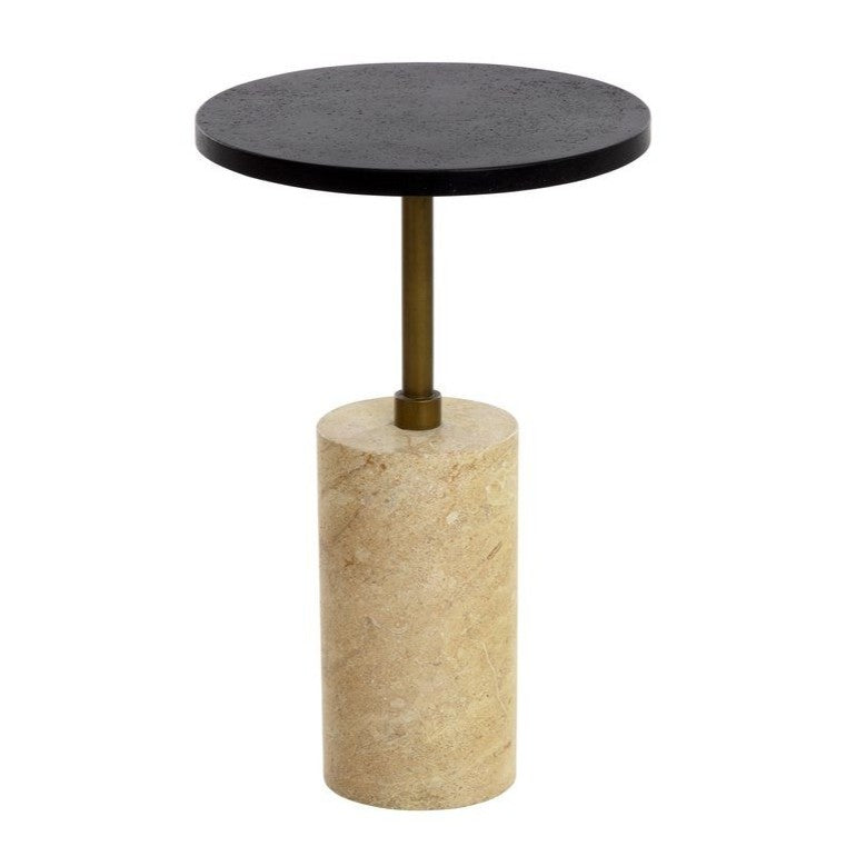 SUNPAN Saldo Concrete Black Outdoor End Table