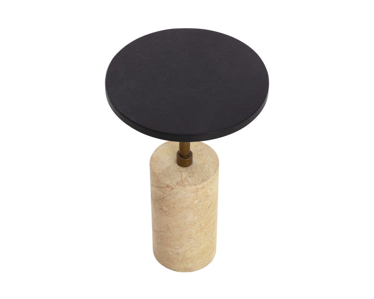 SUNPAN Saldo Concrete Black Outdoor End Table