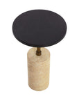 SUNPAN Saldo Concrete Black Outdoor End Table
