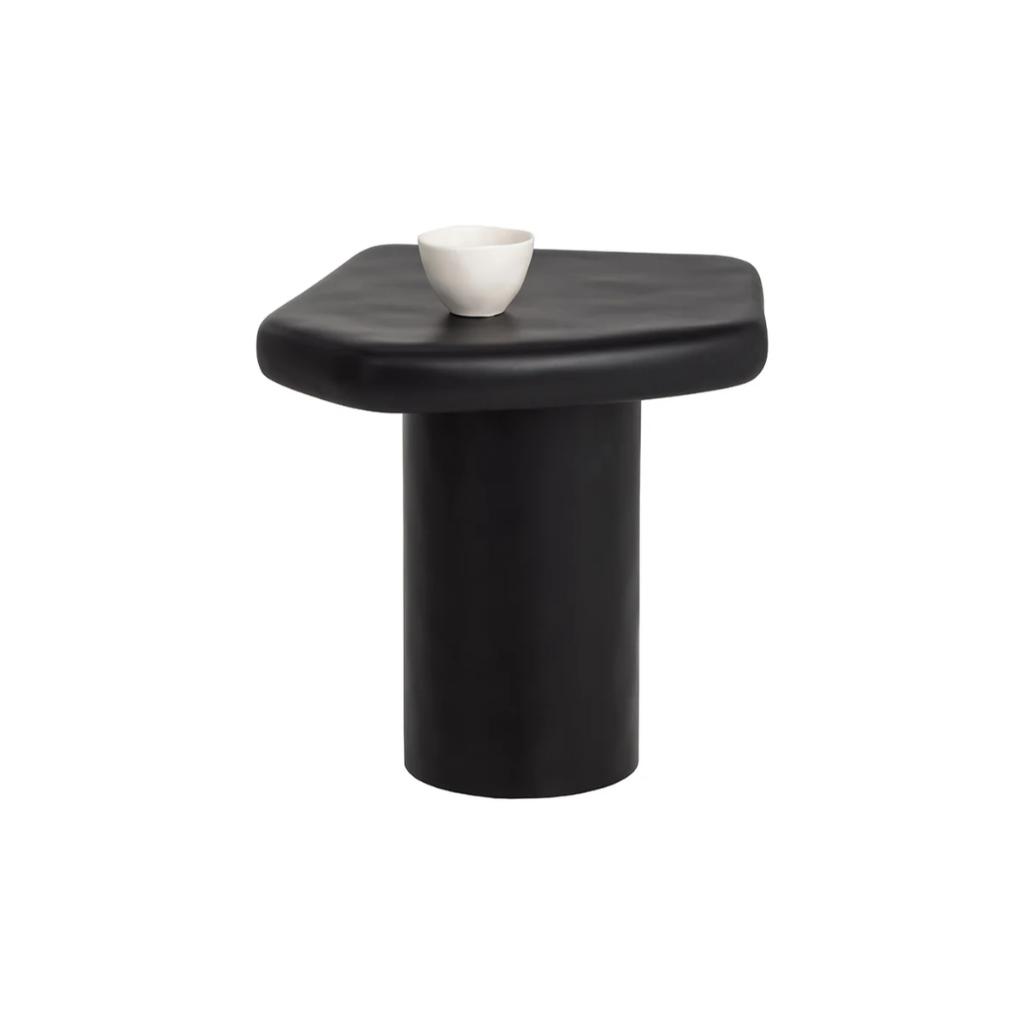 SUNPAN Detti Concrete Black Outdoor End Table