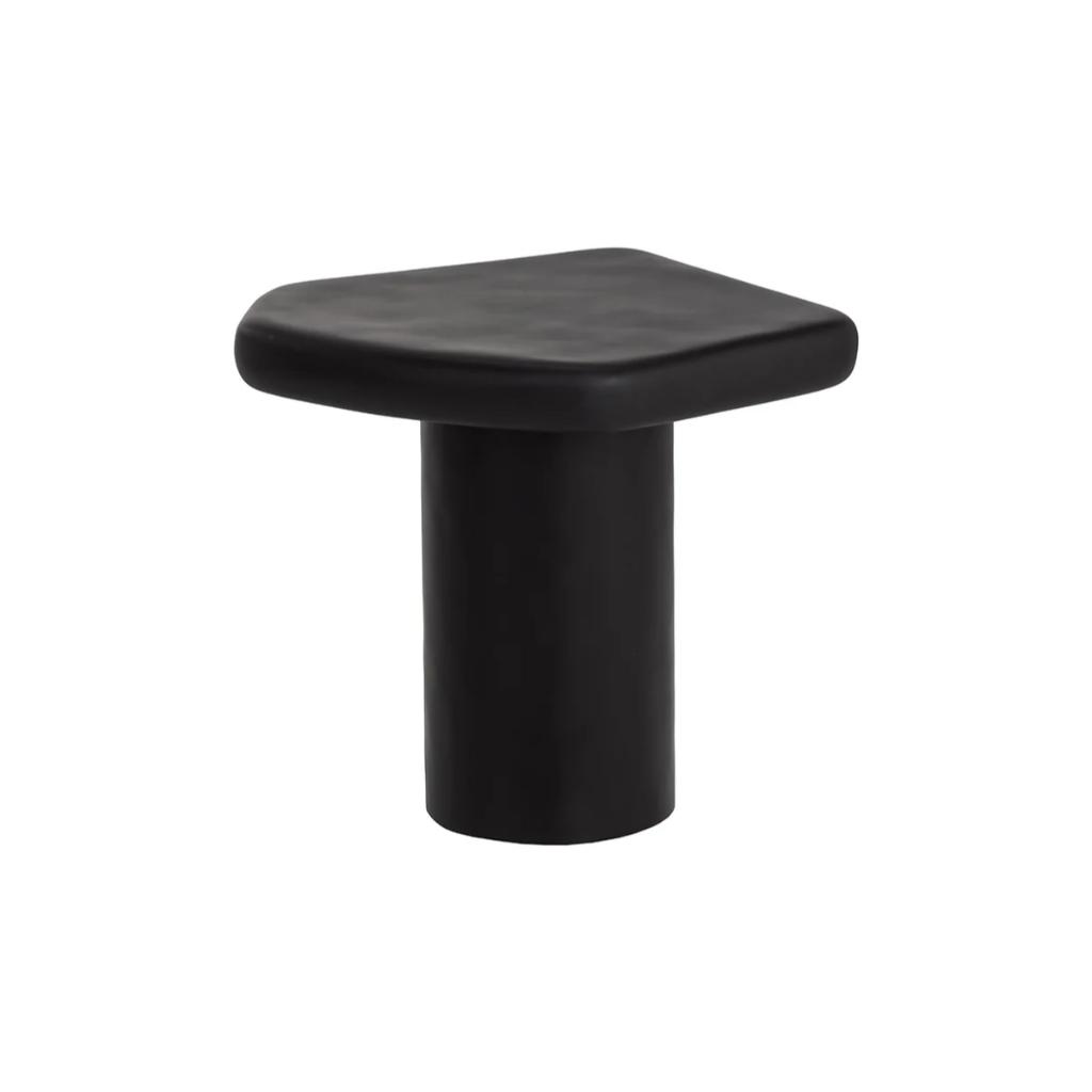 SUNPAN Detti Concrete Black Outdoor End Table