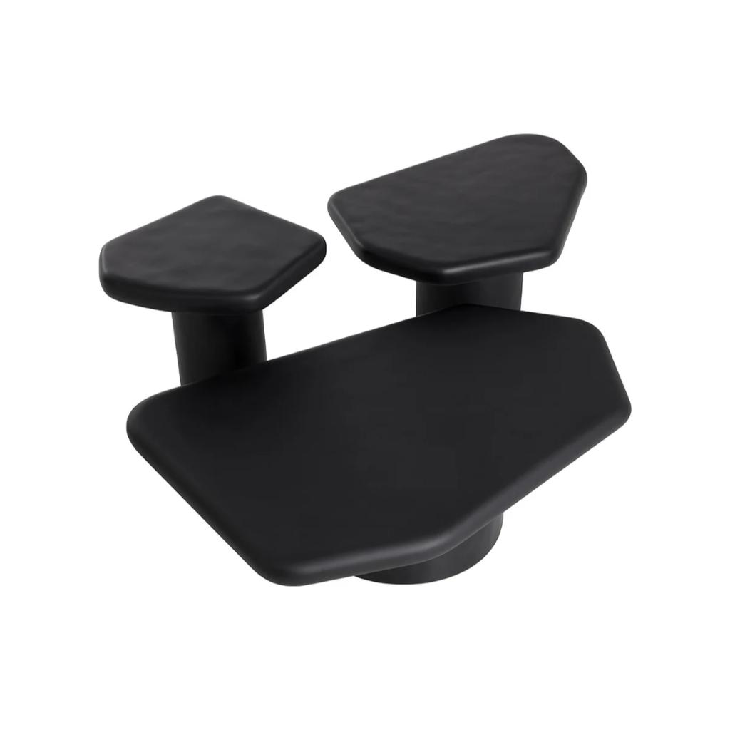 SUNPAN Detti Concrete Black Outdoor End Table
