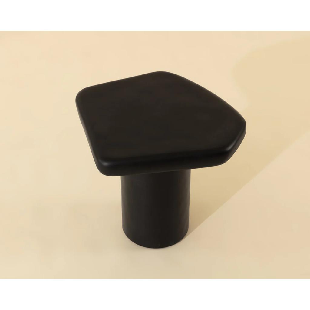 SUNPAN Detti Concrete Black Outdoor End Table
