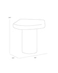 SUNPAN Detti Concrete Black Outdoor End Table