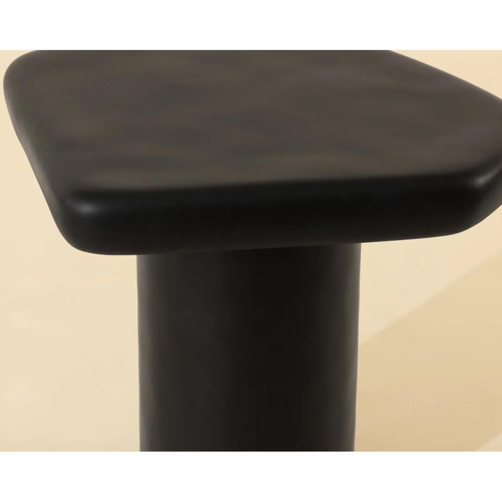 SUNPAN Detti Concrete Black Outdoor End Table