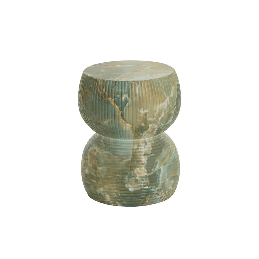 SUNPAN Gemina Green Concrete Outdoor End Table