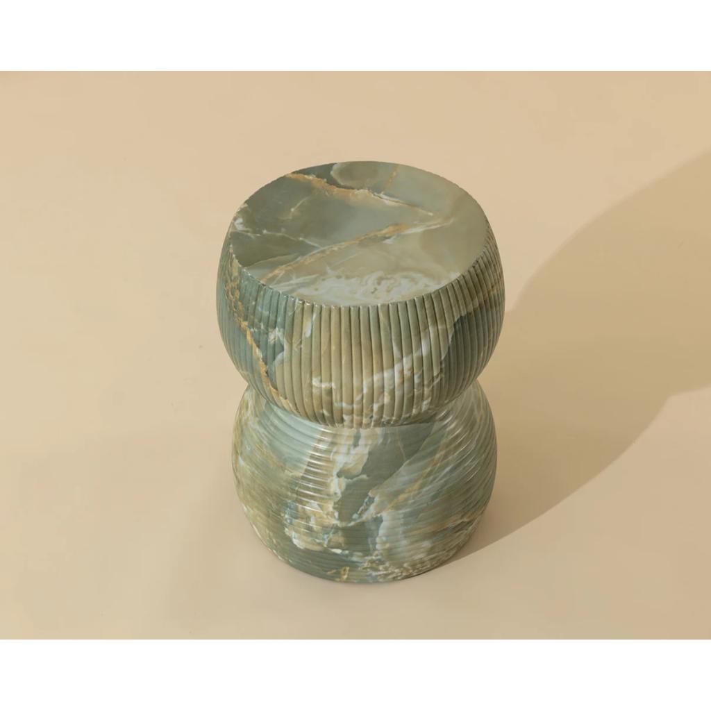 SUNPAN Gemina Green Concrete Outdoor End Table