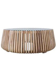 Alder Teak Round Coffee Table Indoor or Outdoor -- view 7