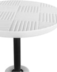 13.25 Inch Outdoor Accent Table White Contemporary Outdoor Side Tables LOOMLAN By Moe's Home