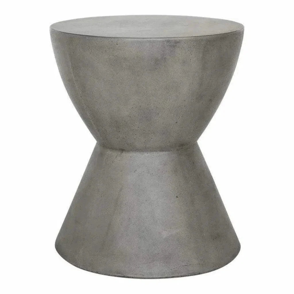 15 Inch Outdoor Stool Grey Contemporary-Garden Stools-Moe's Home-LOOMLAN