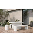 15 Inch Outdoor Stool White Contemporary-Garden Stools-Moe's Home-LOOMLAN