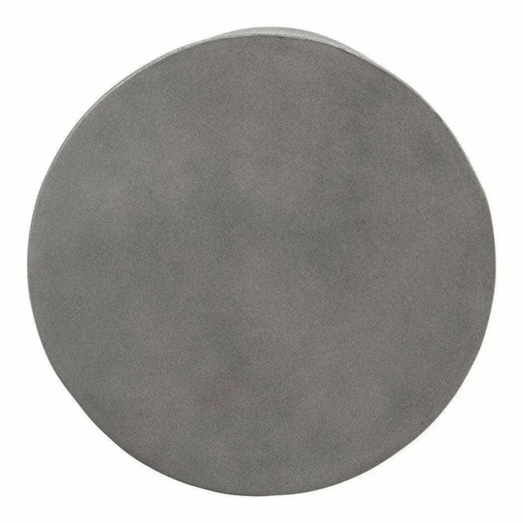 15 Inch Outdoor Stool Grey Contemporary - LOOMLAN - Moe's Home - Garden Stools