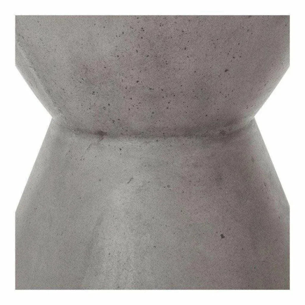 15 Inch Outdoor Stool Grey Contemporary - LOOMLAN - Moe's Home - Garden Stools