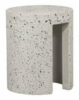 15 Inch Outdoor Stool White Contemporary - LOOMLAN - Moe's Home - Garden Stools