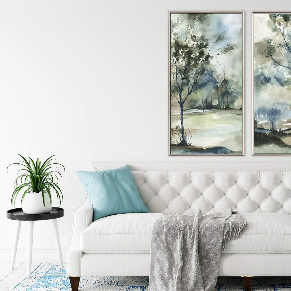 Paragon Forest Grove Grey Canvas Art