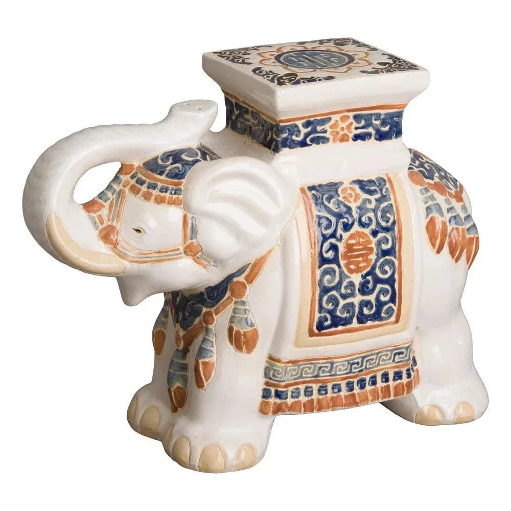 17 in. Elephant Outdoor Garden Stool - LOOMLAN - Emissary - Garden Stools