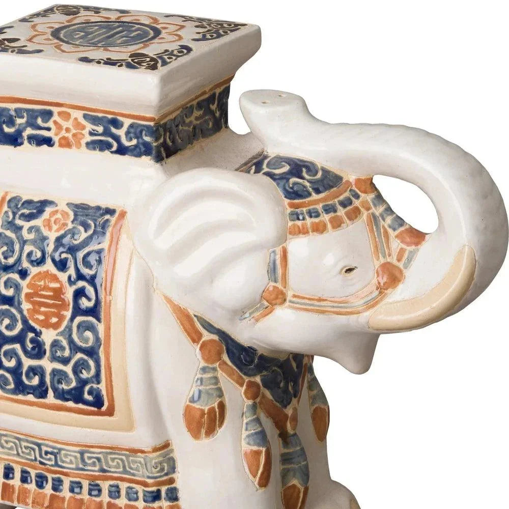 17 in. Elephant Outdoor Garden Stool - LOOMLAN - Emissary - Garden Stools