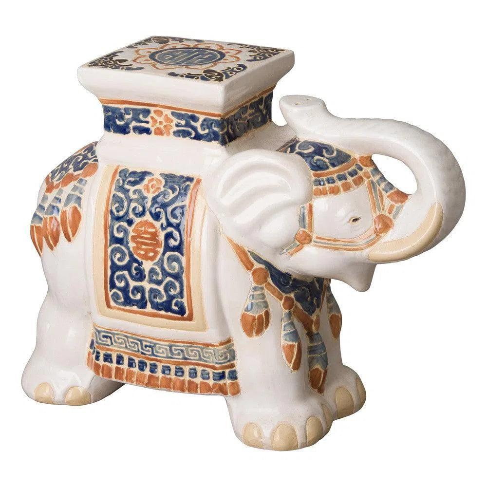 17 in. Elephant Outdoor Garden Stool - LOOMLAN - Emissary - Garden Stools