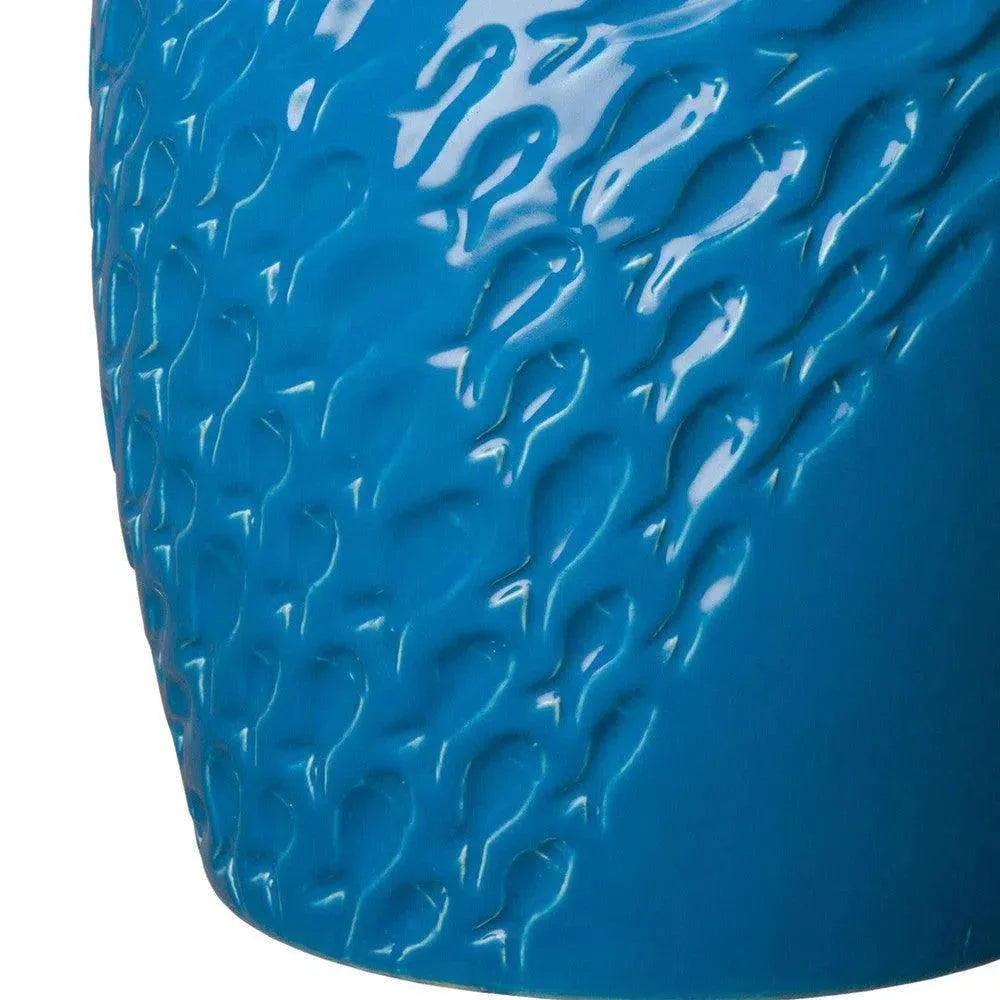 17 in. Fish Ceramic Outdoor Garden Stool - LOOMLAN - Emissary - Garden Stools