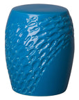 17 in. Fish Ceramic Garden Stool Side Table Outdoor-Outdoor Stools-Emissary-Turquise-LOOMLAN