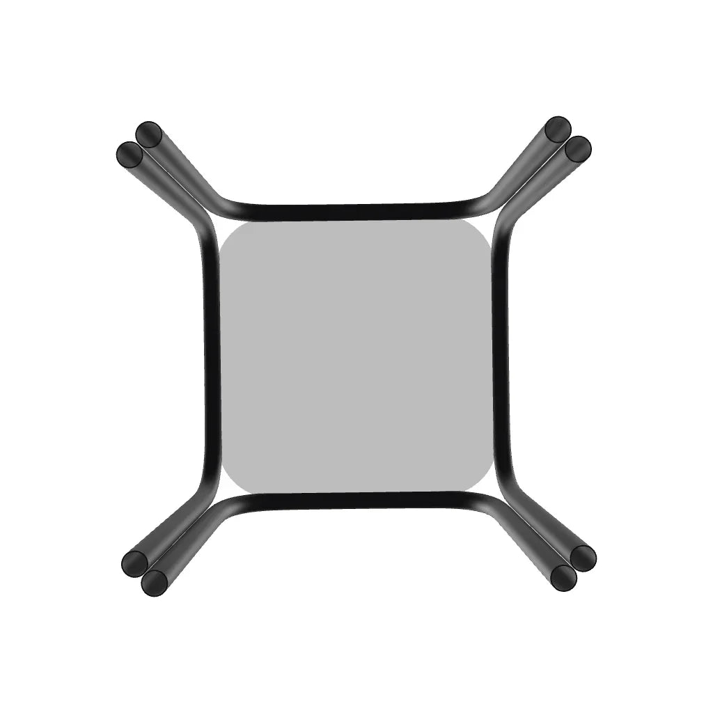 17" Square Obscure Acrylic Top End Table - LOOMLAN - Telescope - Outdoor Side Tables