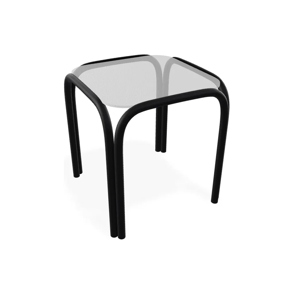 17" Square Obscure Acrylic Top End Table - LOOMLAN - Telescope - Outdoor Side Tables
