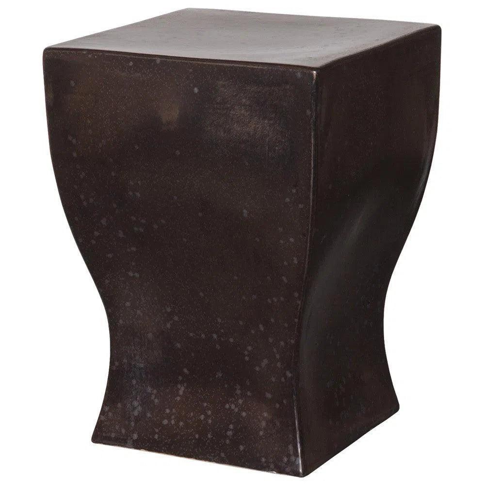17.5 in. Square Ceramic Garden Stool by Emissary - LOOMLAN - Emissary - Garden Stools