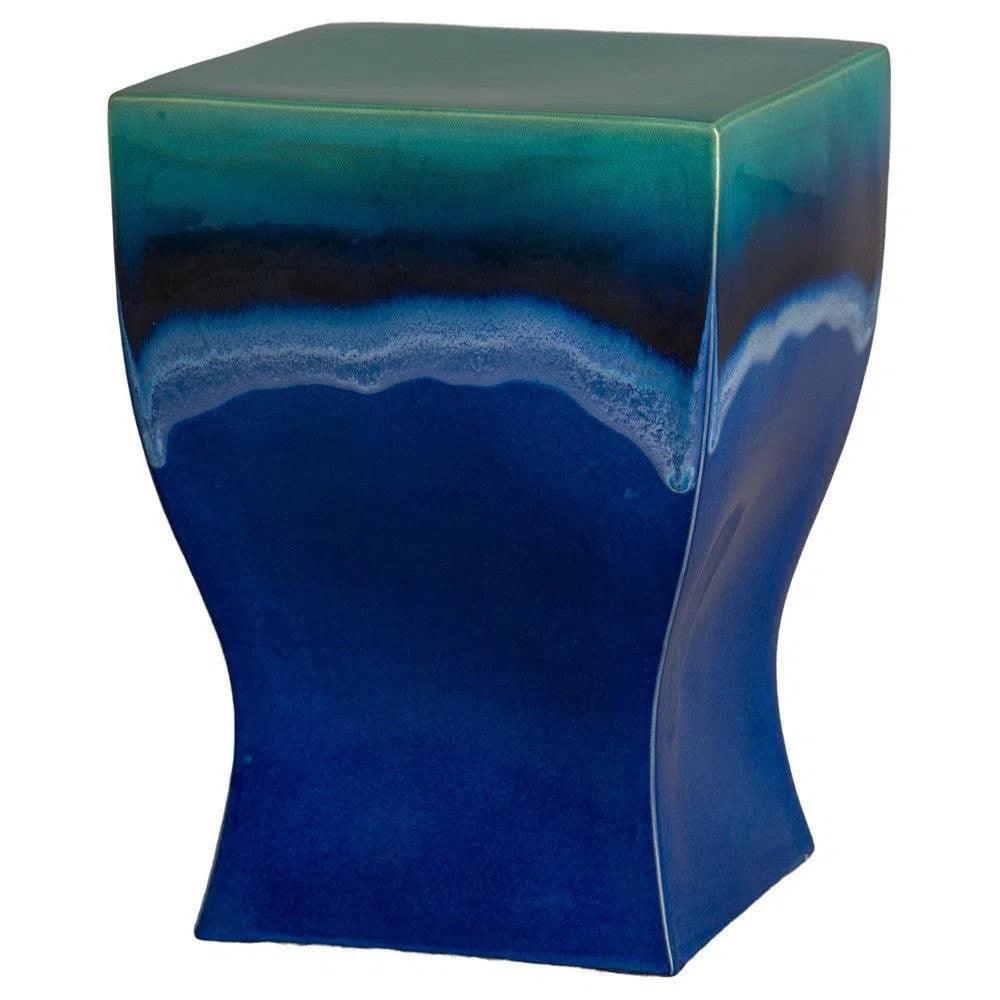 17.5 in. Square Ceramic Garden Stool by Emissary - LOOMLAN - Emissary - Garden Stools