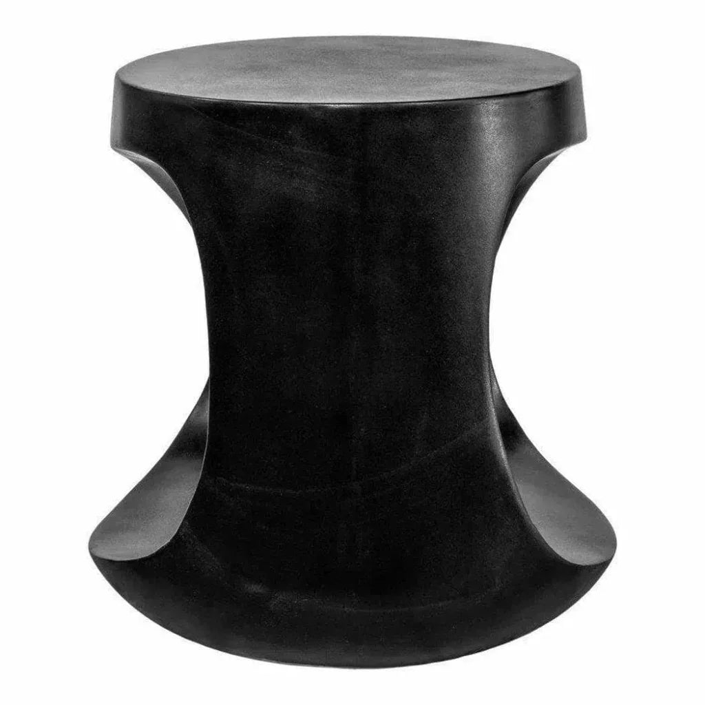 17.75 Inch Outdoor Stool Black Contemporary - LOOMLAN - Moe's Home - Garden Stools