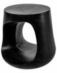 17.75 Inch Outdoor Stool Black Contemporary-Garden Stools-Moe's Home-LOOMLAN