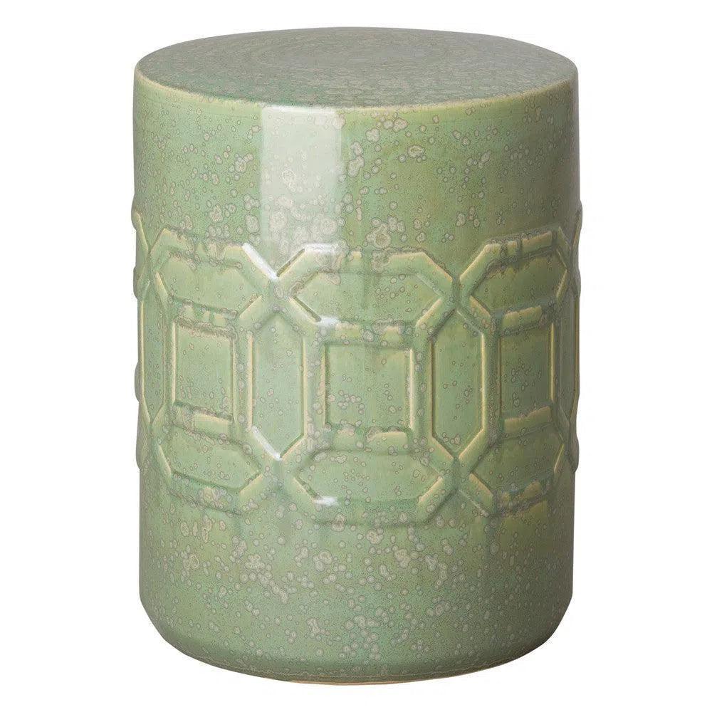 18 in. Axton Ceramic Outdoor Garden Stool - LOOMLAN - Emissary - Garden Stools