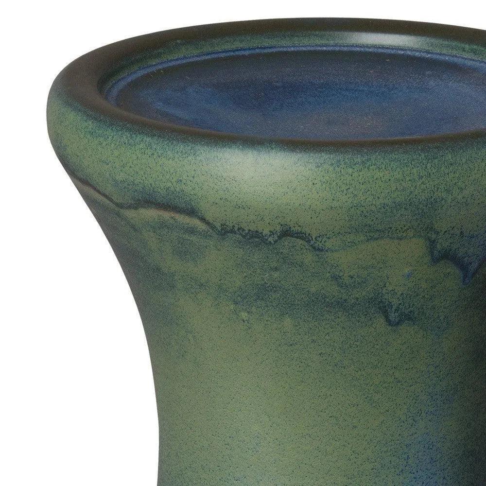 18 in. Berta Verdigris Ceramic Garden Stool - LOOMLAN - Emissary - Garden Stools