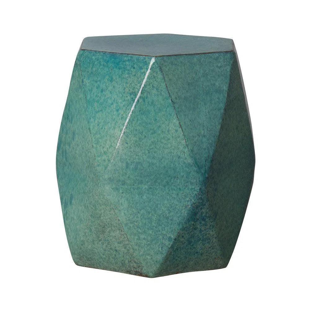 18 in. Brilliant Matrix Ceramic Garden Stool - LOOMLAN - Emissary - Garden Stools