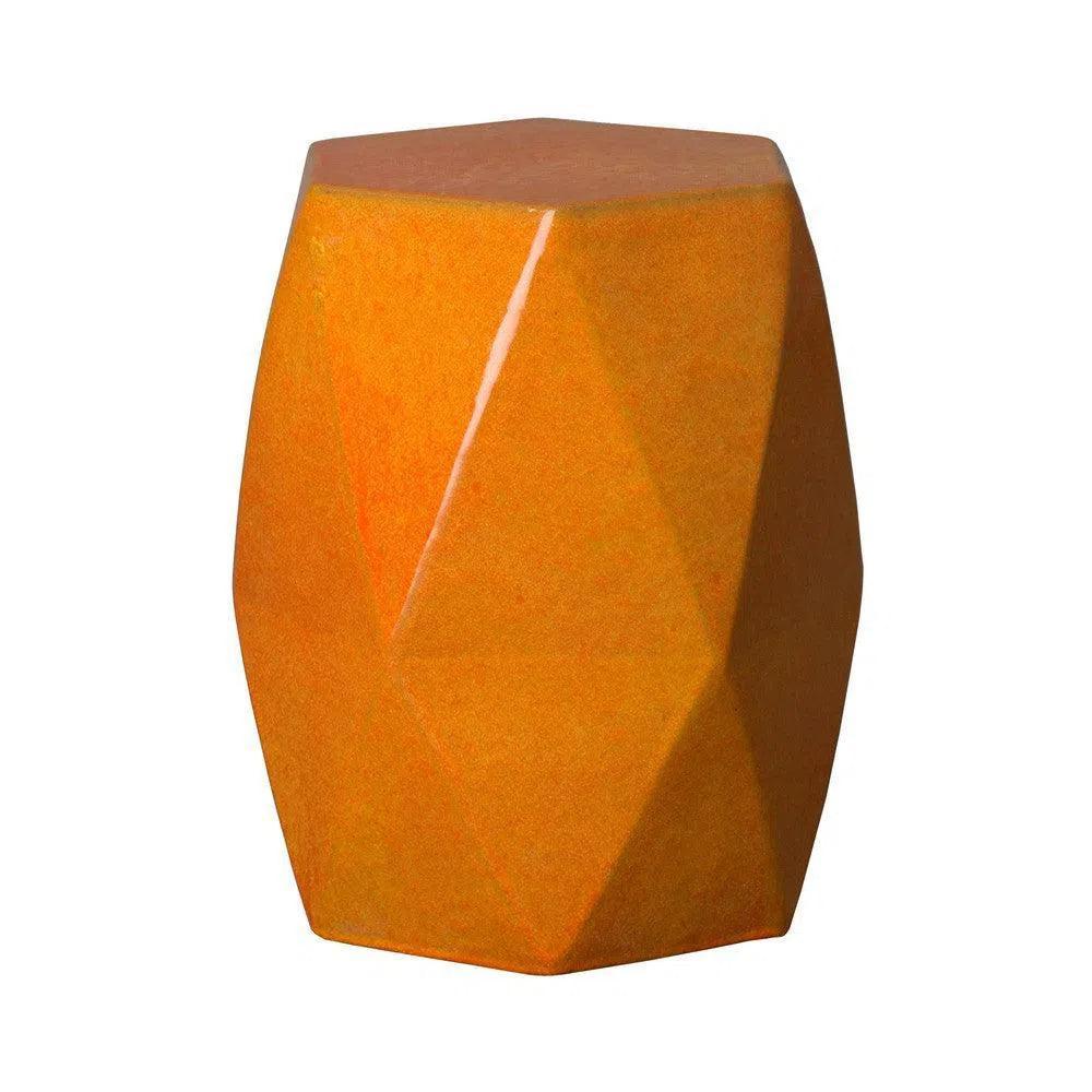 18 in. Brilliant Matrix Ceramic Garden Stool - LOOMLAN - Emissary - Garden Stools