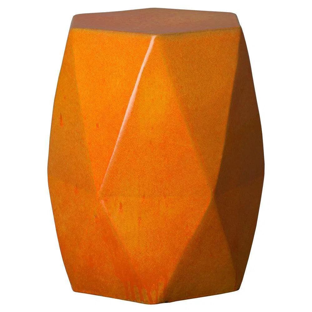 18 in. Brilliant Matrix Ceramic Garden Stool - LOOMLAN - Emissary - Garden Stools