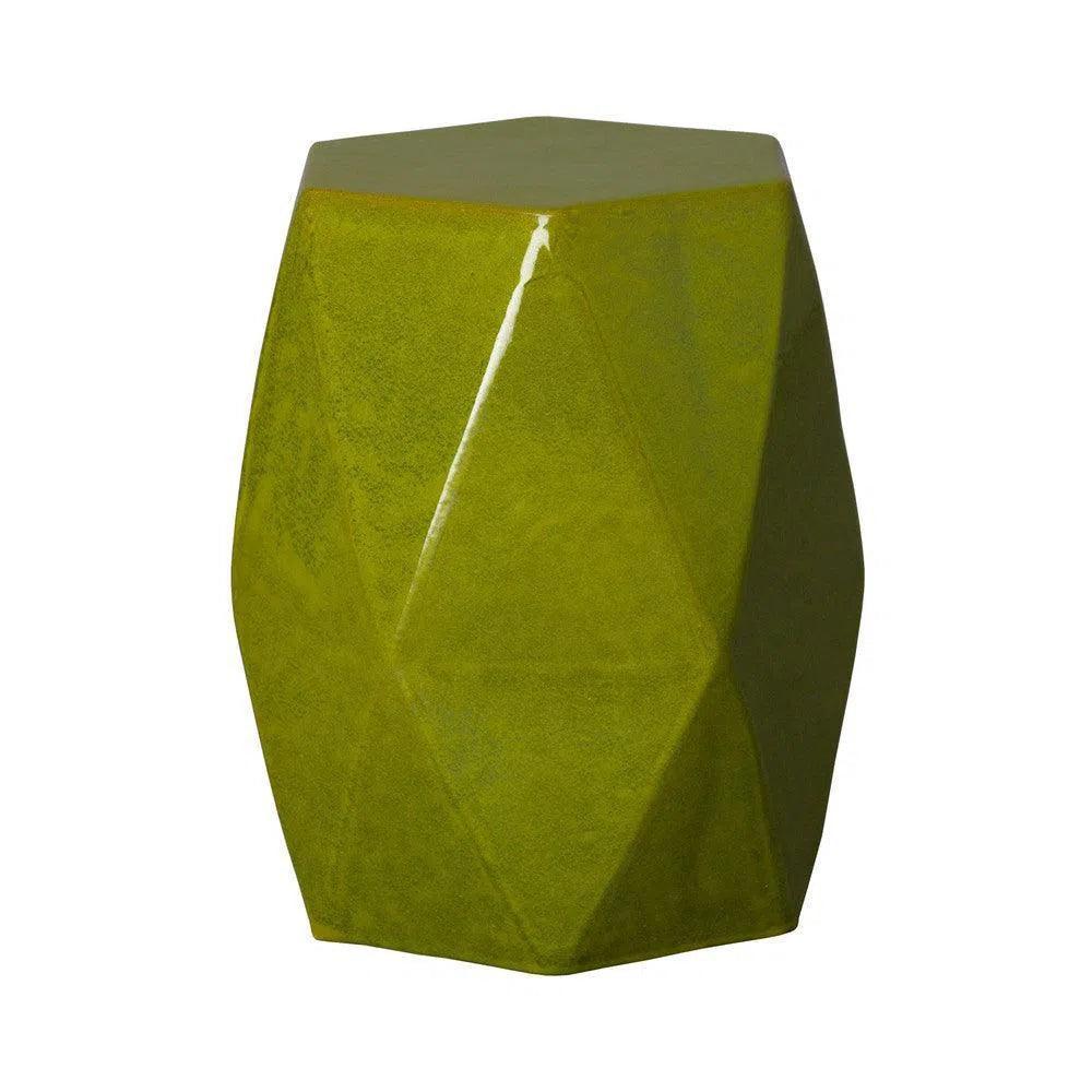 18 in. Brilliant Matrix Ceramic Garden Stool - LOOMLAN - Emissary - Garden Stools