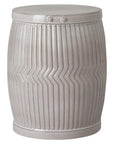 18 in. Dolly Tub Gray Ceramic Outdoor Garden Stool - LOOMLAN - Emissary - Garden Stools