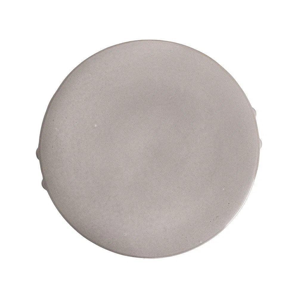 18 in. Dolly Tub Gray Ceramic Outdoor Garden Stool - LOOMLAN - Emissary - Garden Stools
