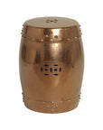 18 in. Drum Ceramic Outdoor Garden Stool - LOOMLAN - Emissary - Garden Stools