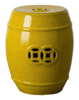 18 in. Fortune Outdoor Decorative Garden Stool - LOOMLAN - Emissary - Garden Stools