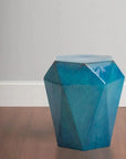 18 in. Hex Facet Ceramic Outdoor Garden Stool - LOOMLAN - Emissary - Garden Stools