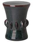 18 in. Jewel Ceramic Outdoor Garden Stool - LOOMLAN - Emissary - Garden Stools