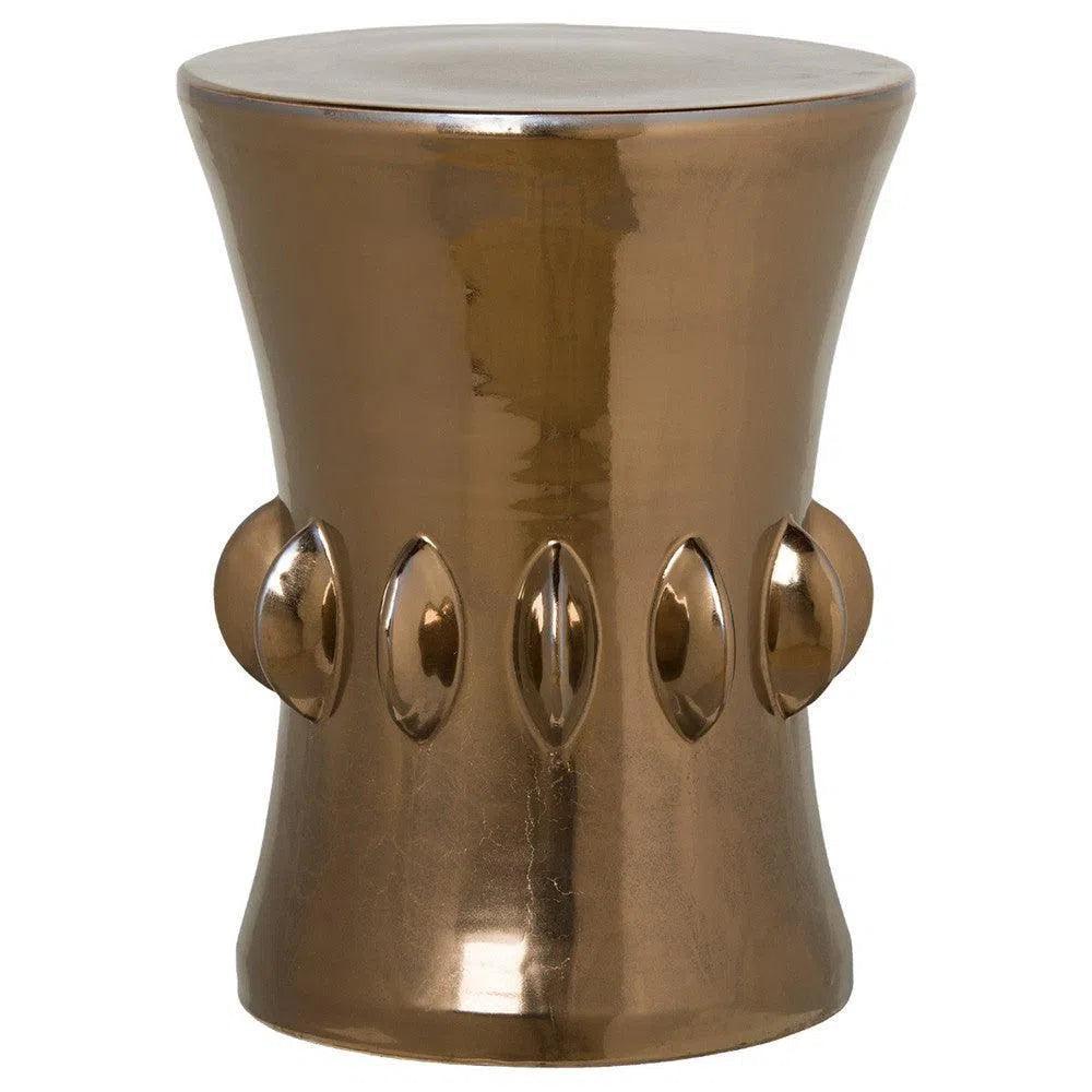 18 in. Jewel Ceramic Outdoor Garden Stool - LOOMLAN - Emissary - Garden Stools