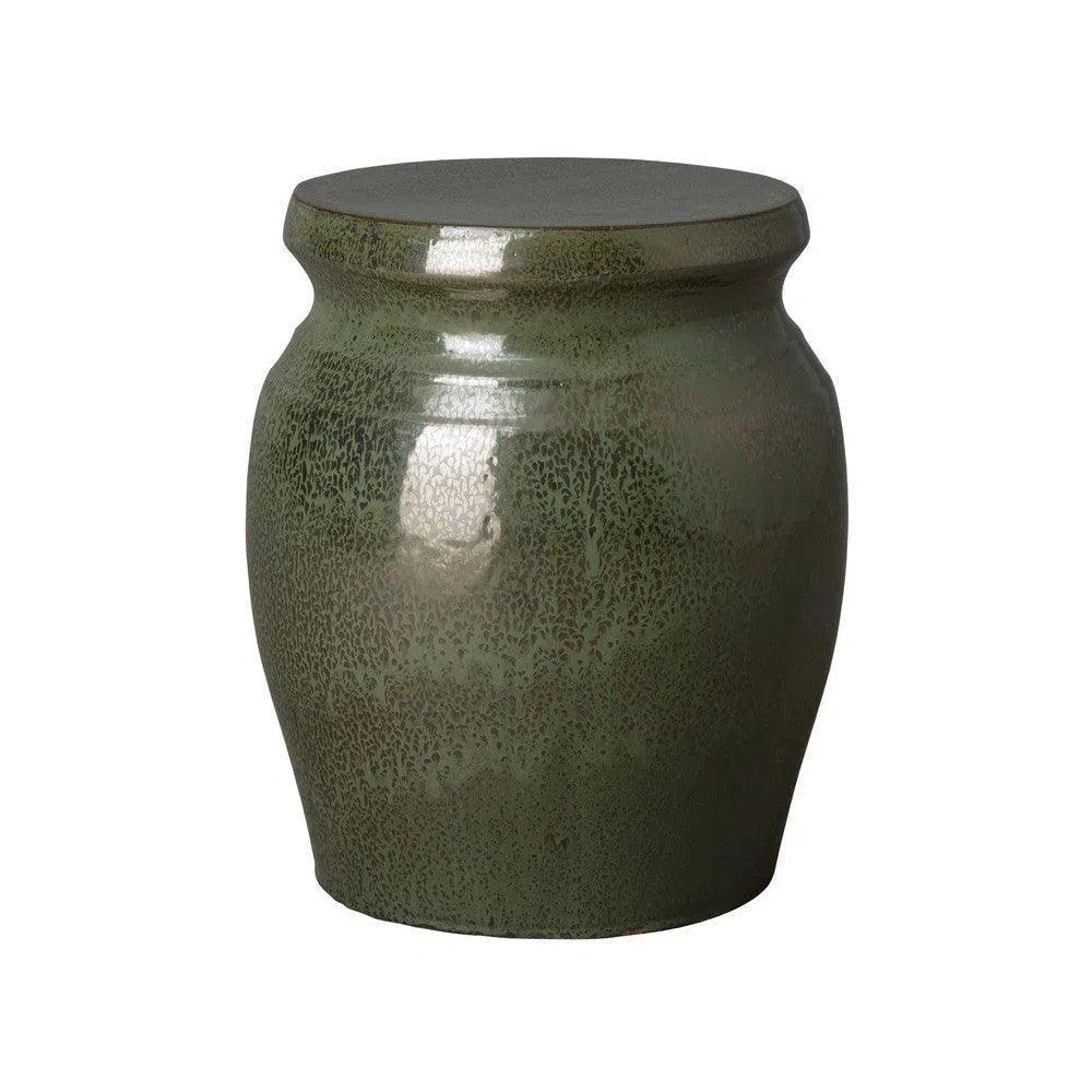 18 in. Koji Ceramic Outdoor Garden Stool Side Table - LOOMLAN - Emissary - Garden Stools