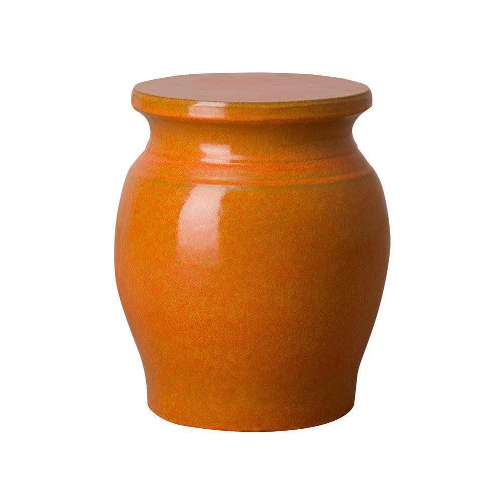 18 in. Koji Ceramic Outdoor Garden Stool Side Table - LOOMLAN - Emissary - Garden Stools