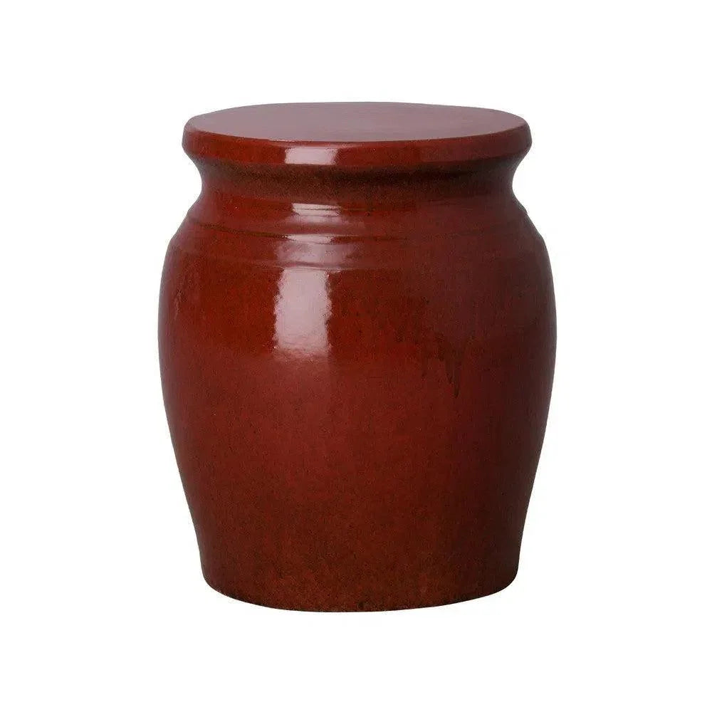 18 in. Koji Ceramic Outdoor Garden Stool Side Table - LOOMLAN - Emissary - Garden Stools